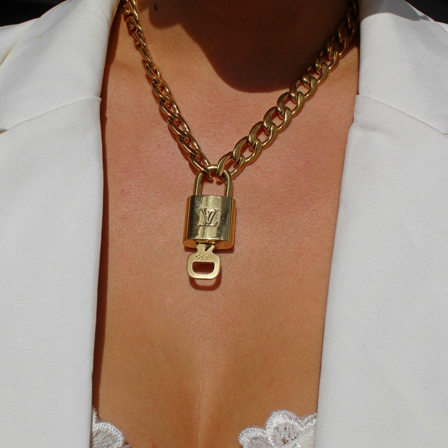 Louis Vuitton Padlock with Chunky Chain Necklace - Boutique SecondLife