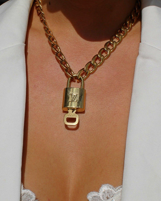 Louis Vuitton Padlock with Chunky Chain Necklace - Boutique SecondLife