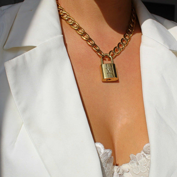 Louis Vuitton Padlock with Chunky Chain Necklace - Boutique SecondLife