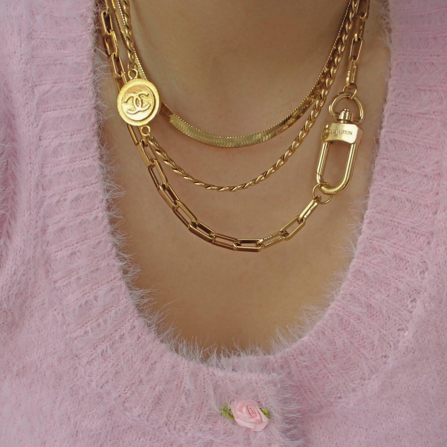 Authentic Louis Vuitton Clasp- Reworked Necklace - Boutique SecondLife