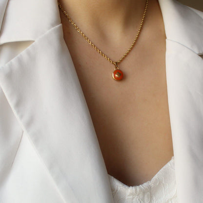 Authentic Louis Vuitton Tangerine Pendant- Necklace - Boutique SecondLife