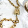 Louis Vuitton Set Lock Geometric Chain Necklace and Key Bracelet - Boutique SecondLife