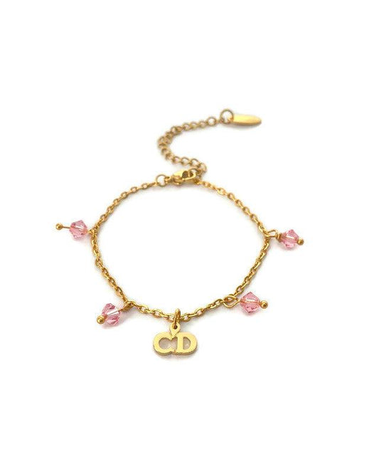 Authentic CD Dior pendant- Reworked Bracelet - Boutique SecondLife