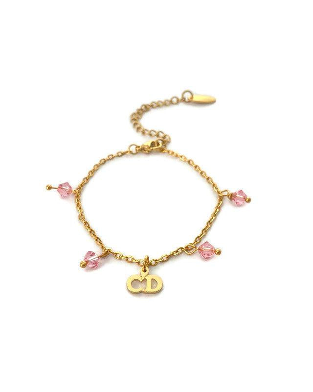 Authentic CD Dior pendant- Reworked Bracelet - Boutique SecondLife