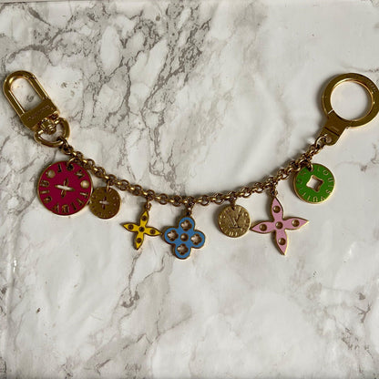 Authentic Looping Charm Green & Fuscia - Reworked Necklace - Boutique SecondLife