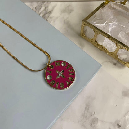 Authentic Looping Charm Green & Fuscia - Reworked Necklace - Boutique SecondLife