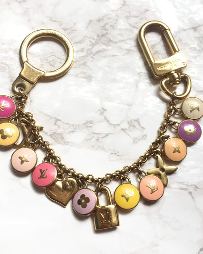 Authentic Louis Vuitton Logo Peach Pendant- Necklace - Boutique SecondLife