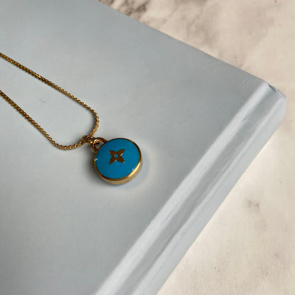 Blu Flower Reworked Pastilles Pendant - Boutique SecondLife