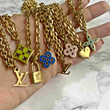 Load image into Gallery viewer, Authentic Louis Vuitton Logo Pendant Reworked Pendant - Boutique SecondLife
