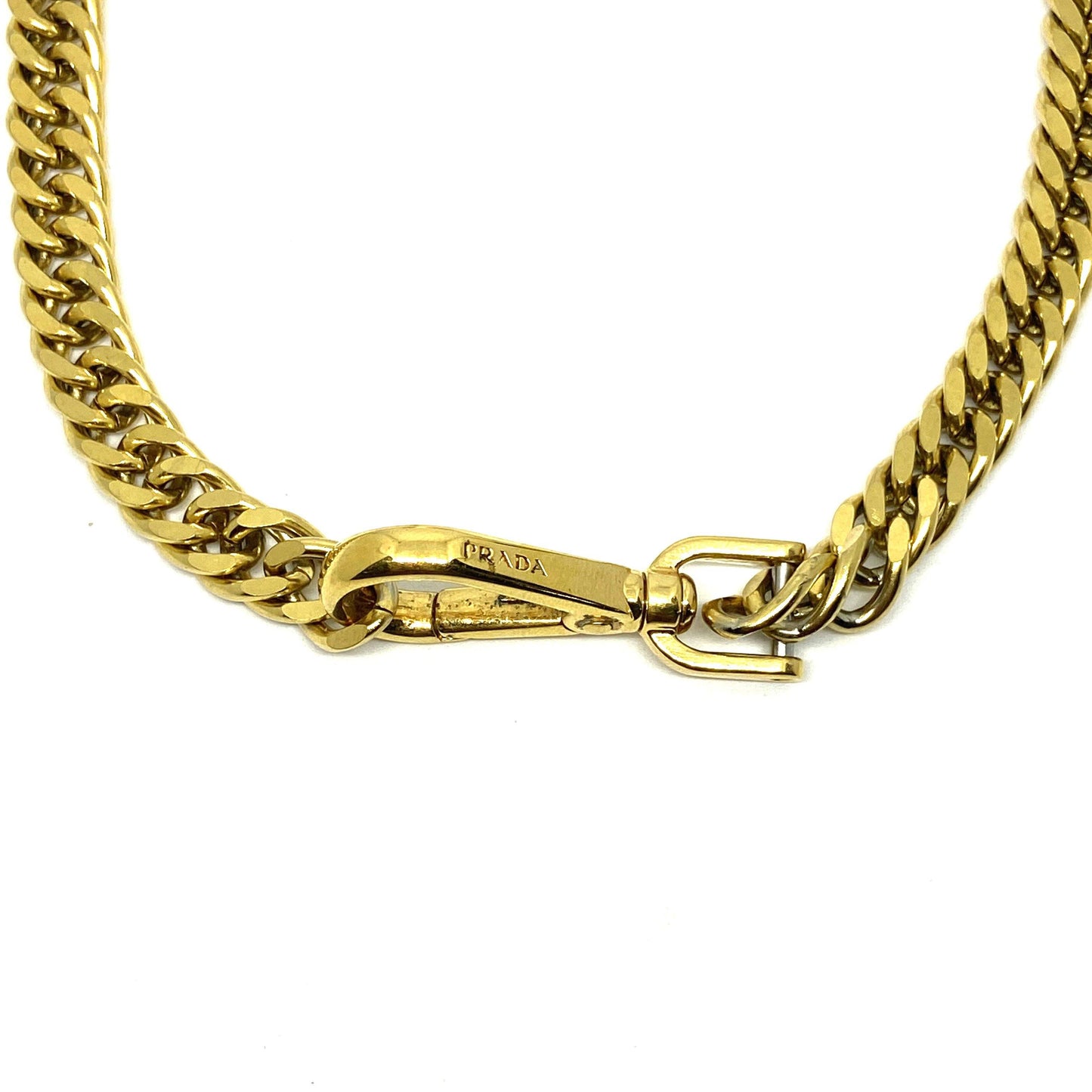 Repurposed Authentic Prada Clasp- Necklace - Boutique SecondLife