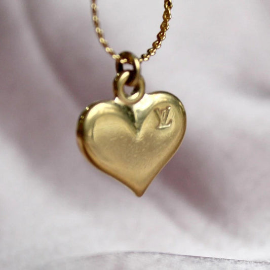 Authentic Louis Vuitton Heart Pendant- Necklace - Boutique SecondLife