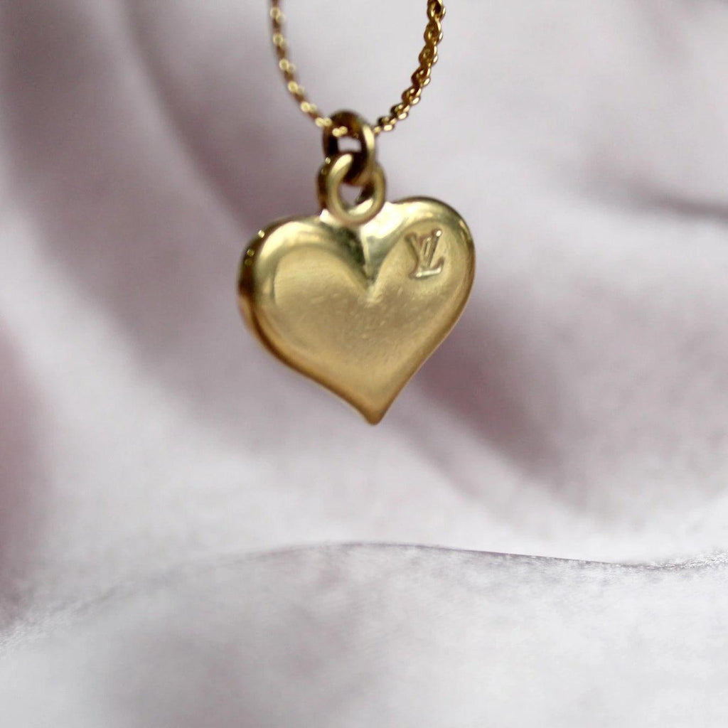 Authentic Louis Vuitton Heart Pendant- Necklace - Boutique SecondLife