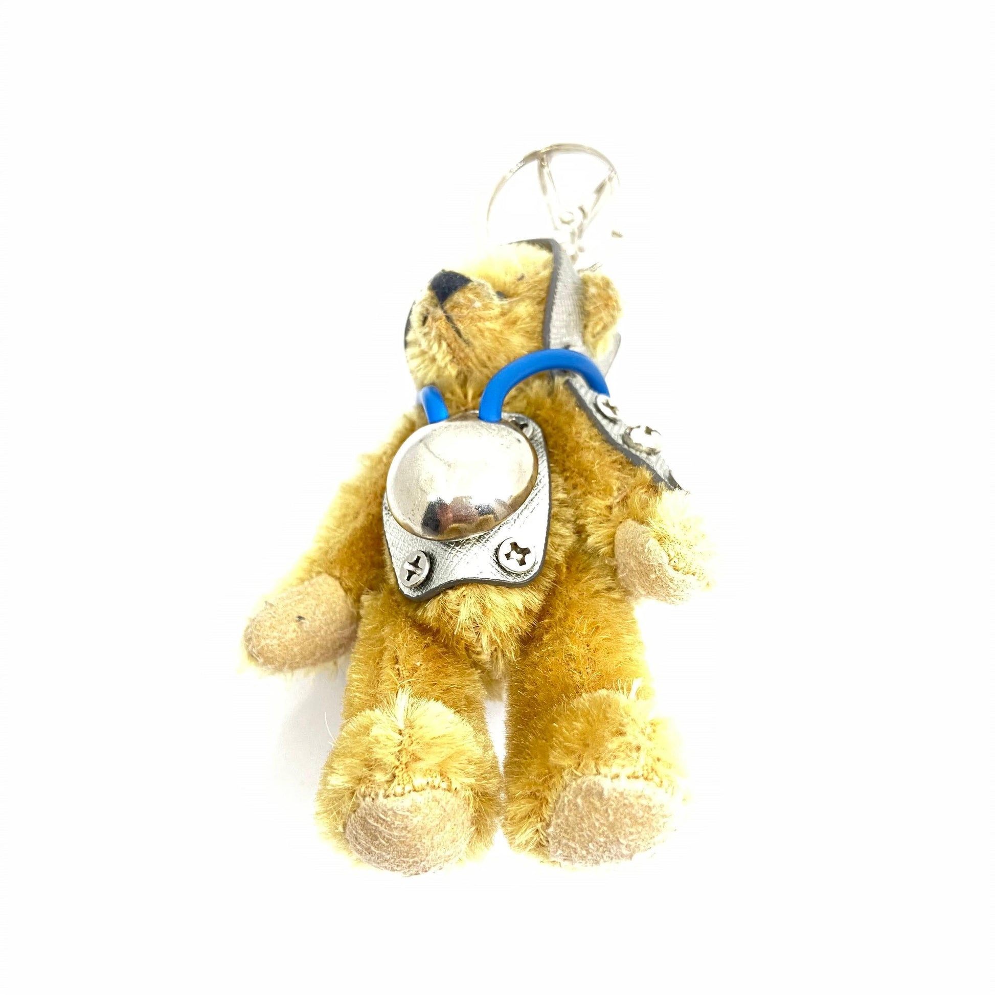 Repurposed Authentic Silver Prada Mini circle tag - Necklace - Boutique SecondLife