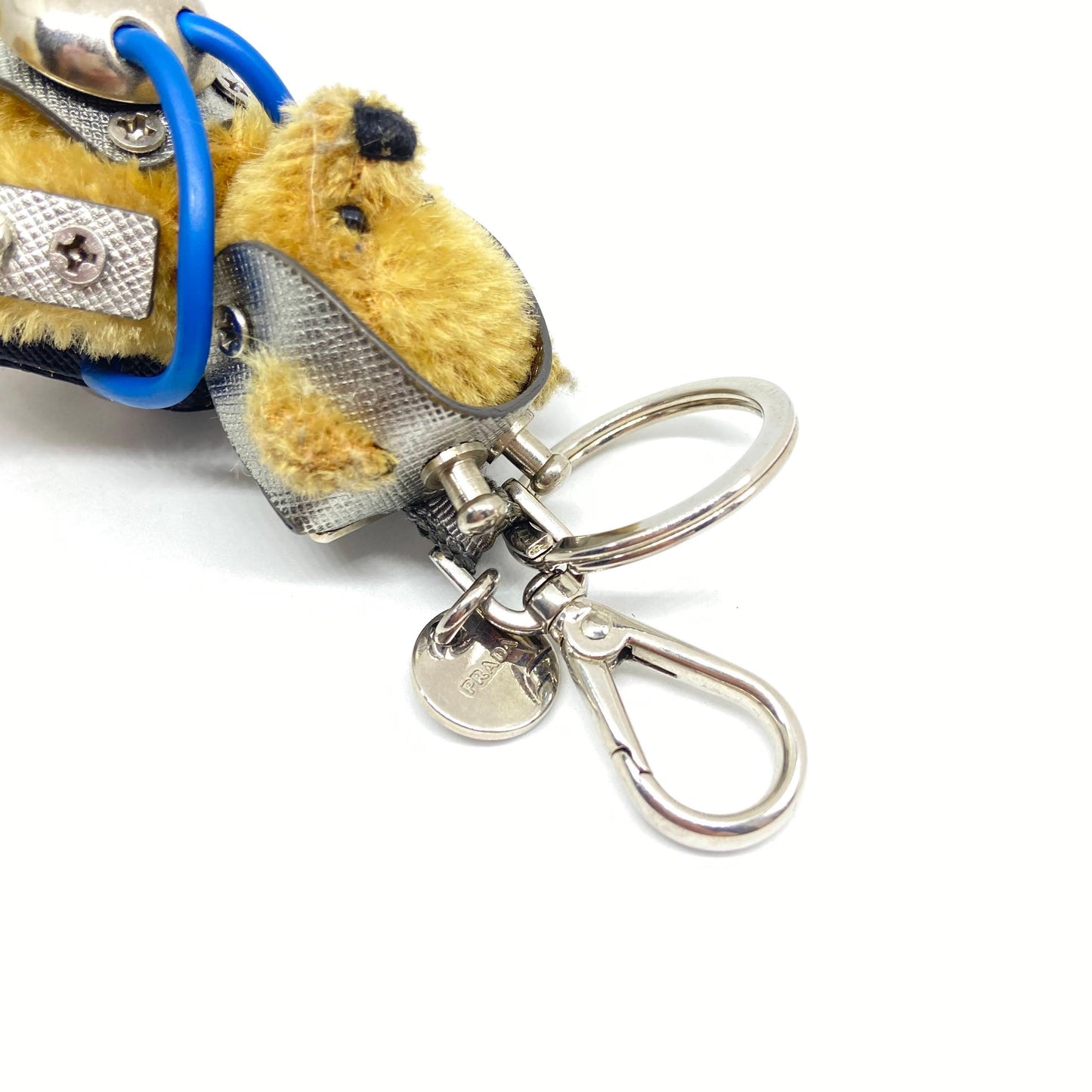 Repurposed Silver Authentic Prada Clasp- Necklace - Boutique SecondLife