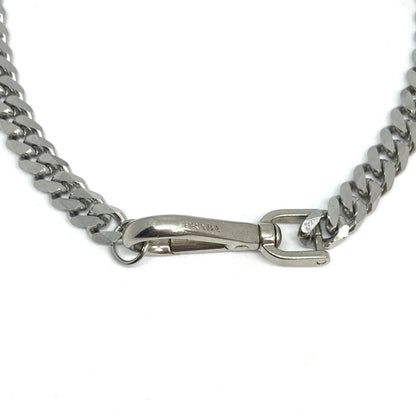 Repurposed Silver Authentic Prada Clasp- Necklace - Boutique SecondLife