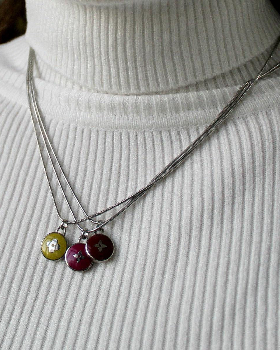 Authentic Louis Vuitton Clover Light Green Pendant-Reworked