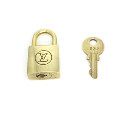 Authentic Louis Vuitton Padlock Set Key + Lock brass - Boutique SecondLife