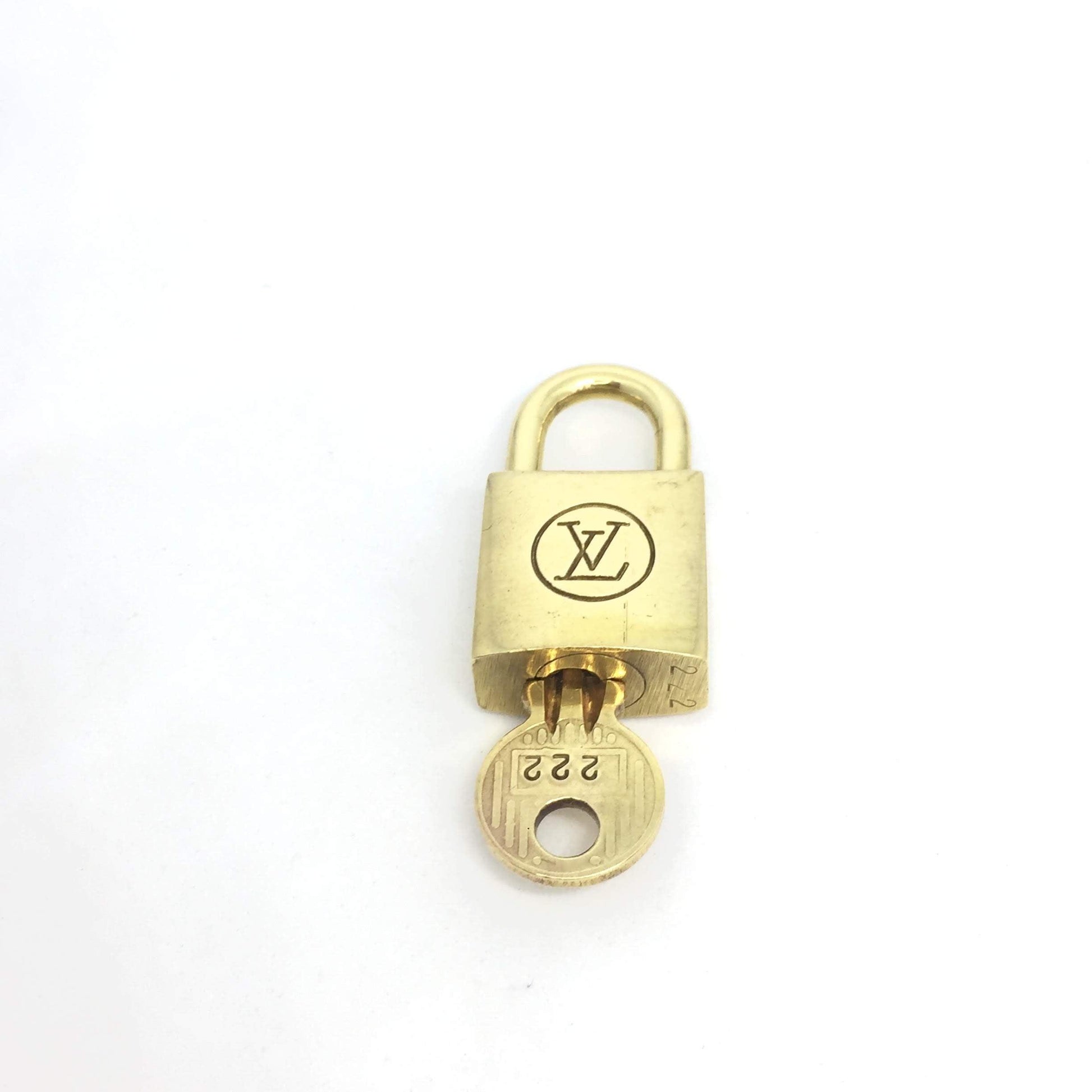 Authentic Louis Vuitton Padlock Set Key + Lock brass - Boutique SecondLife