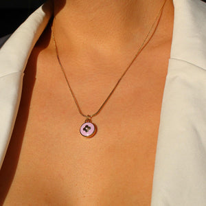 Authentic Louis Vuitton Purple Pendant- Necklace - Boutique SecondLife
