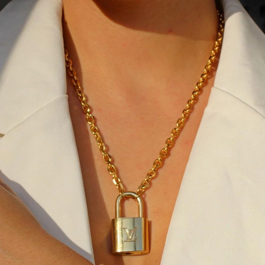 Louis Vuitton Padlock with Rolo Chain Necklace - Boutique SecondLife