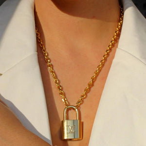 How To Make A DIY Louis Vuitton Lock & Key Layered Necklace