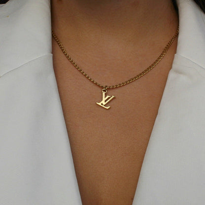Authentic Louis Vuitton Logo Pendant- Necklace - Boutique SecondLife