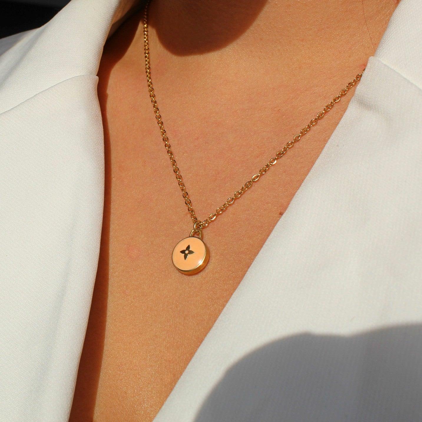 SOLD OUT Rework Vintage Louis Vuitton Pastille LV Charm Necklace