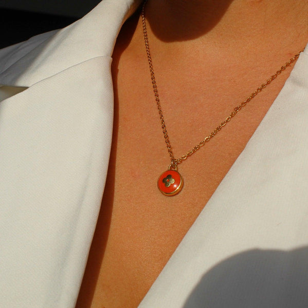 Authentic Louis Vuitton Tangerine Pendant- Necklace - Boutique SecondLife