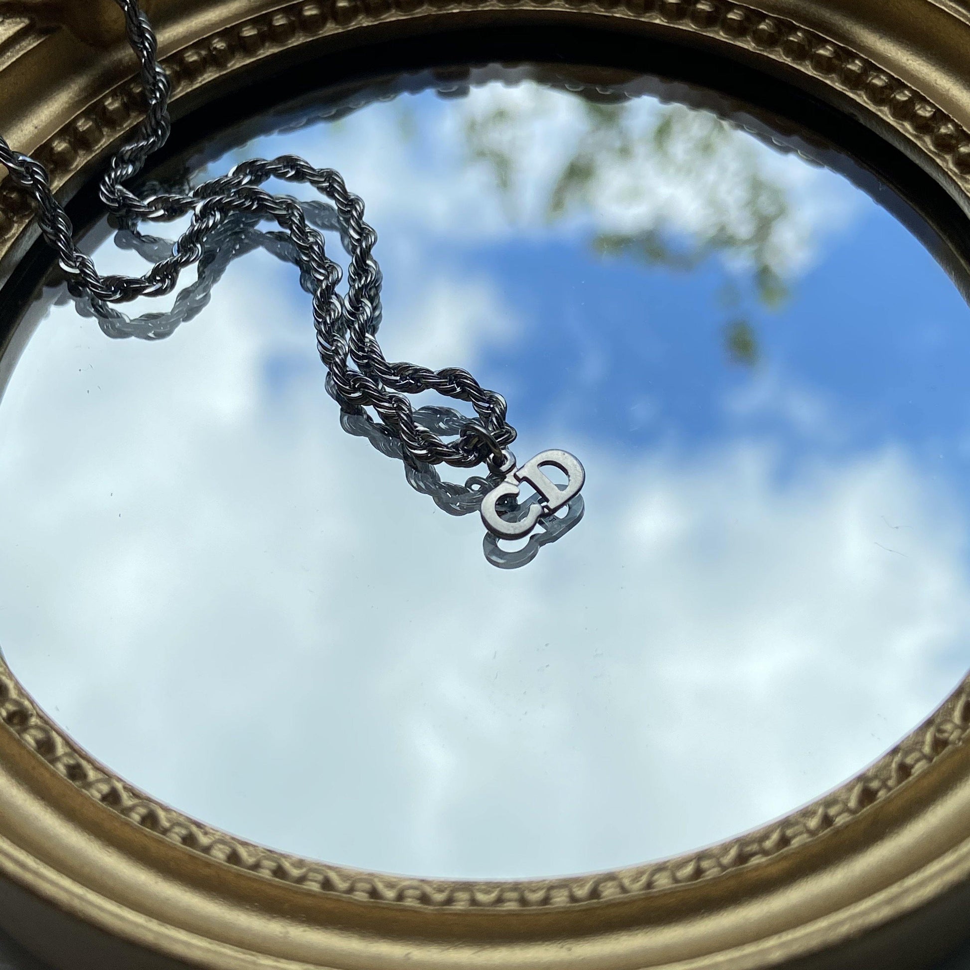 Reworked Mini Dior Pendant - Necklace - Boutique SecondLife