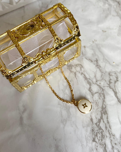 Authentic Louis Vuitton White Pendant- Necklace - Boutique SecondLife