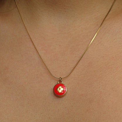 Authentic Louis Vuitton Red Pendant Pastilles Roses - Boutique SecondLife
