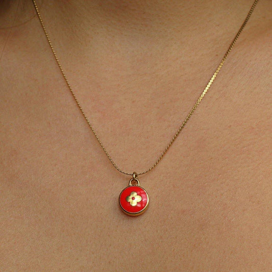 Authentic Louis Vuitton Red Pendant Pastilles Roses - Boutique SecondLife