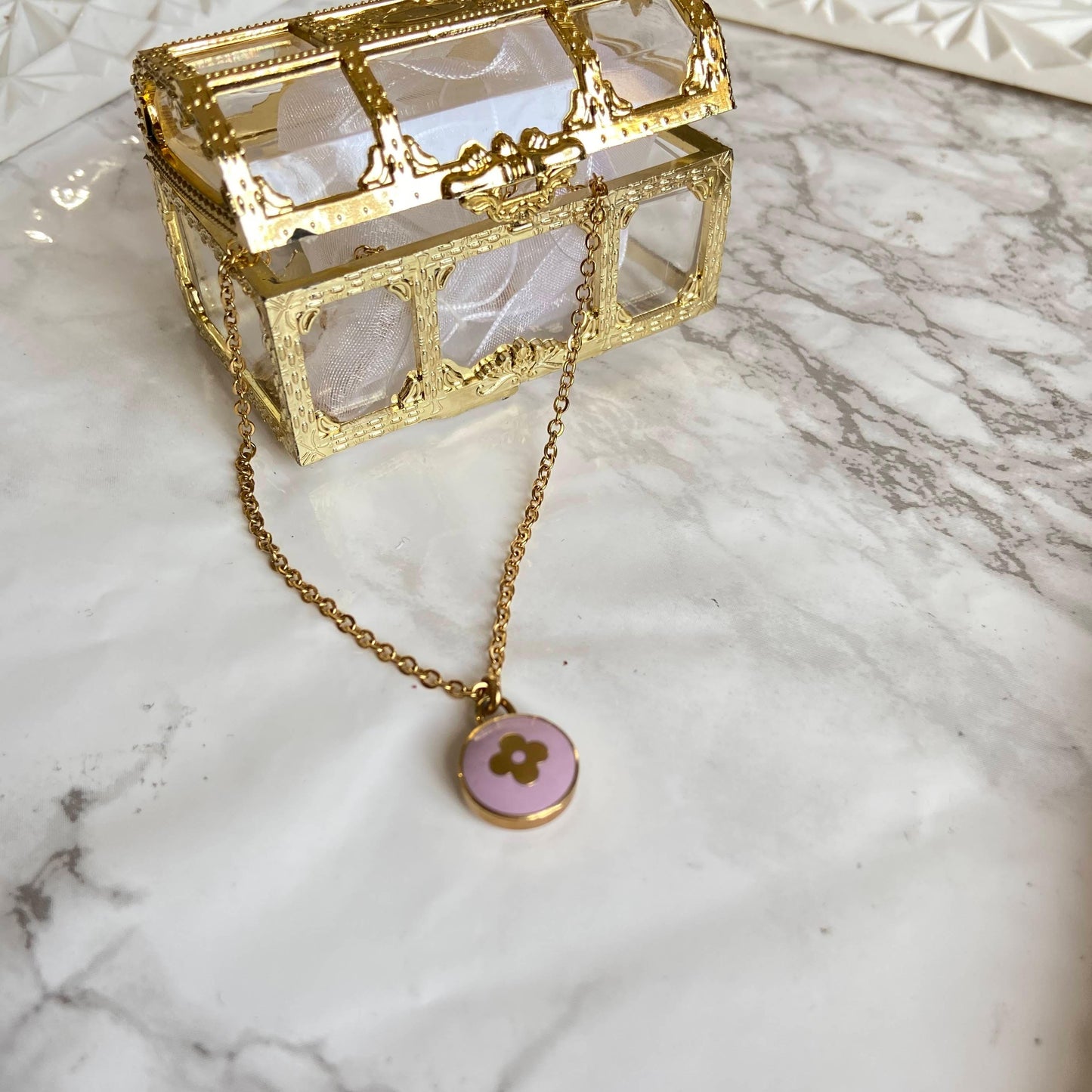 Authentic Louis Vuitton Pendant Lavender - Necklace - Boutique SecondLife