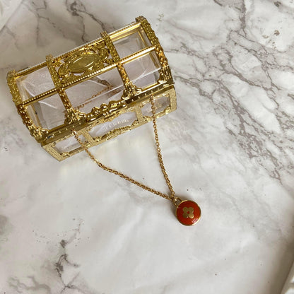 Authentic Louis Vuitton Tangerine Pendant- Necklace - Boutique SecondLife