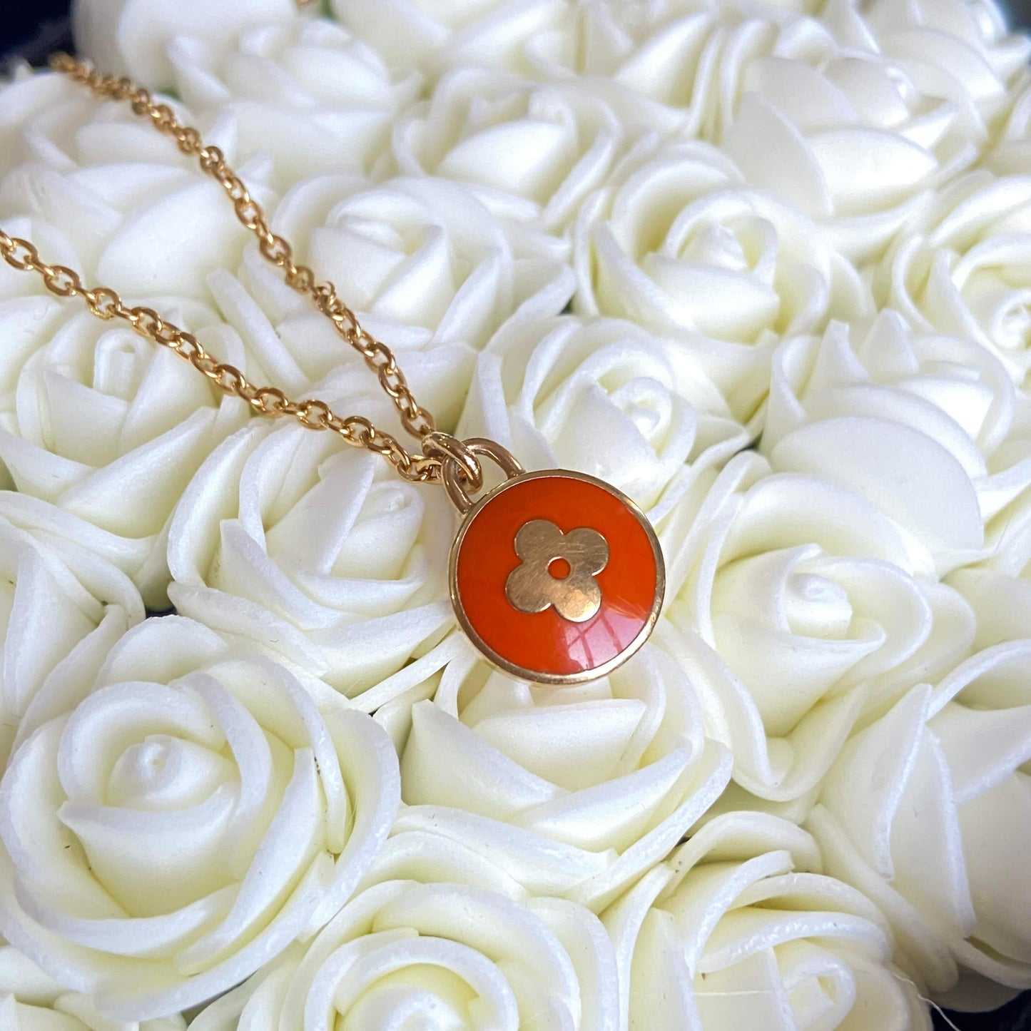 Authentic Louis Vuitton Tangerine Pendant- Necklace - Boutique SecondLife