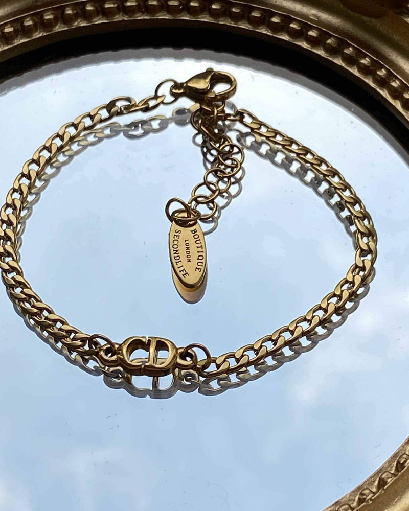Authentic Mini Dior Pendant- Bracelet Reworked