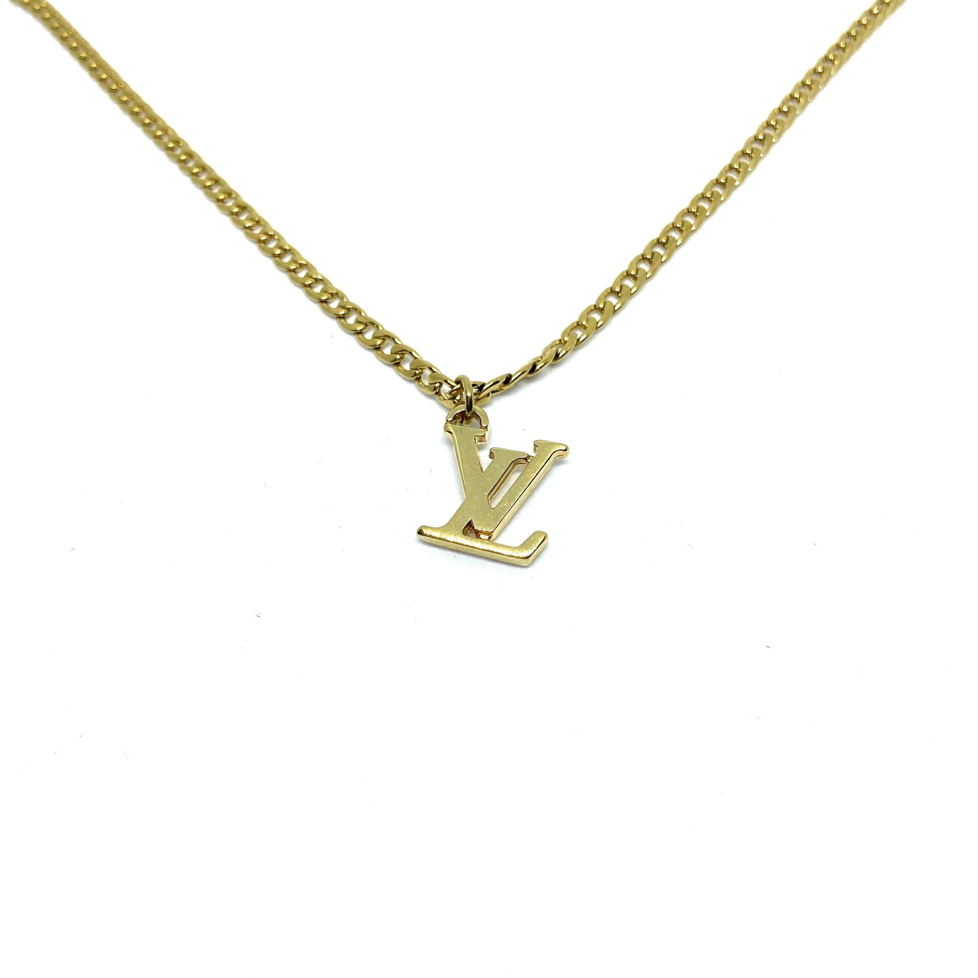 Authentic Louis Vuitton Logo Pendant- Necklace - Boutique SecondLife