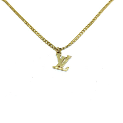 Authentic Louis Vuitton Logo Pendant- Necklace - Boutique SecondLife