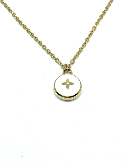 Authentic Louis Vuitton White Pendant- Necklace - Boutique SecondLife