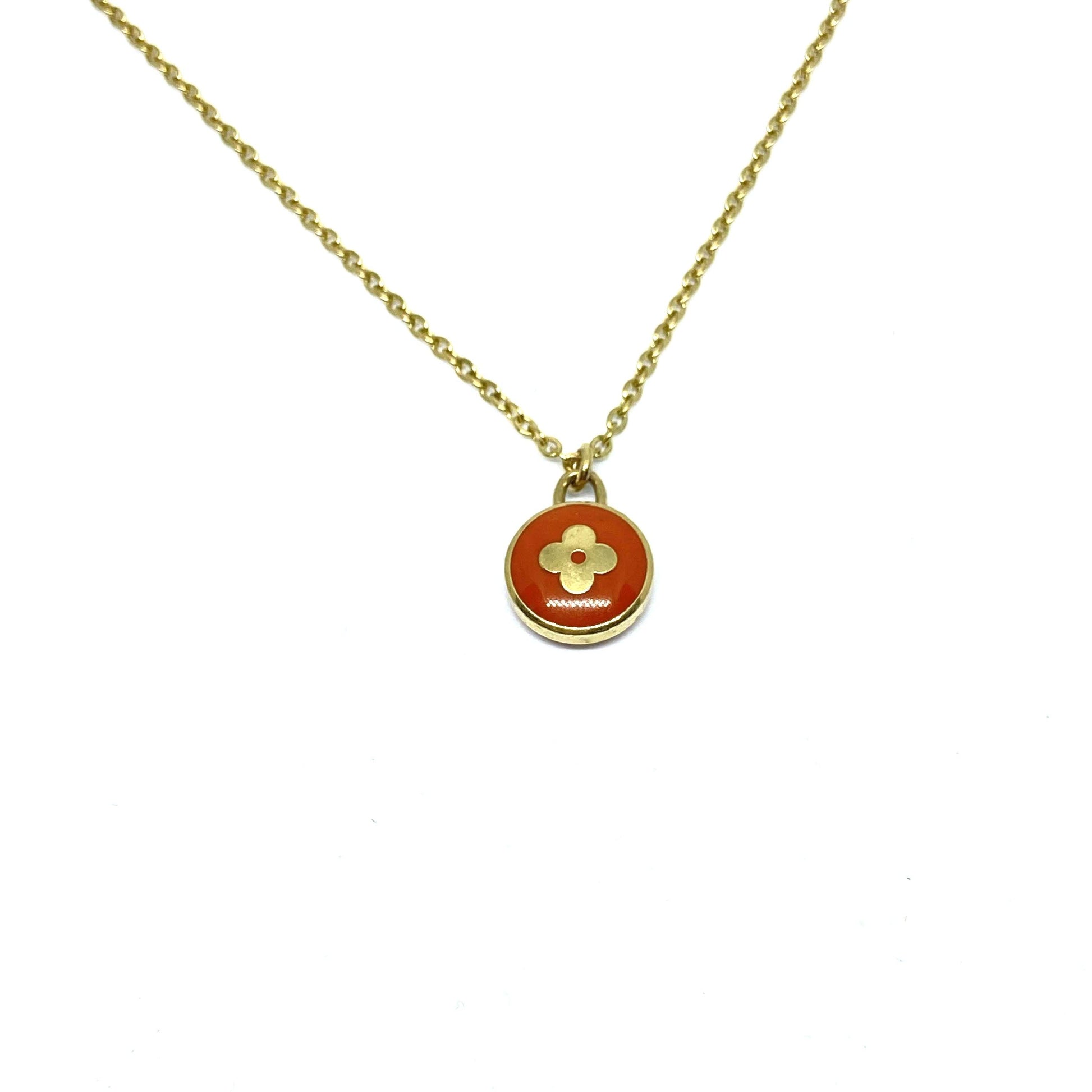 Authentic Louis Vuitton Tangerine Pendant- Necklace - Boutique SecondLife