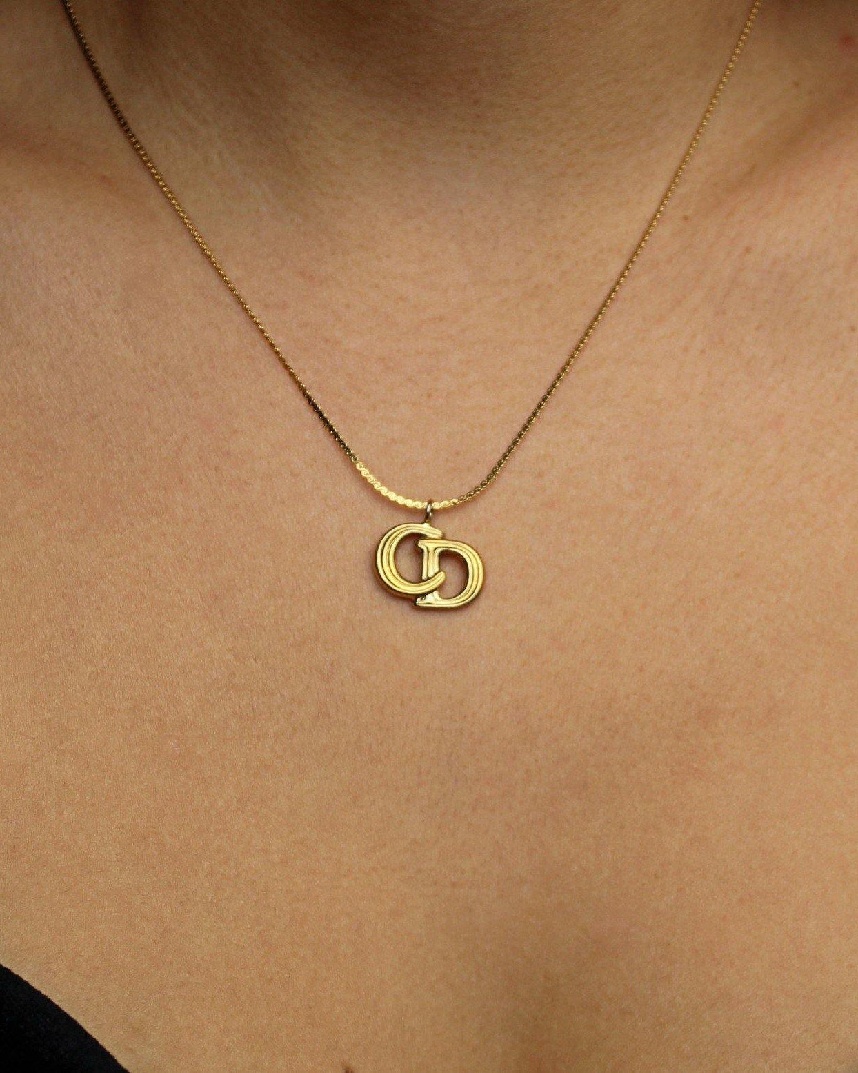 Authentic Christian Dior Vintage Pendant- Necklace - Boutique SecondLife