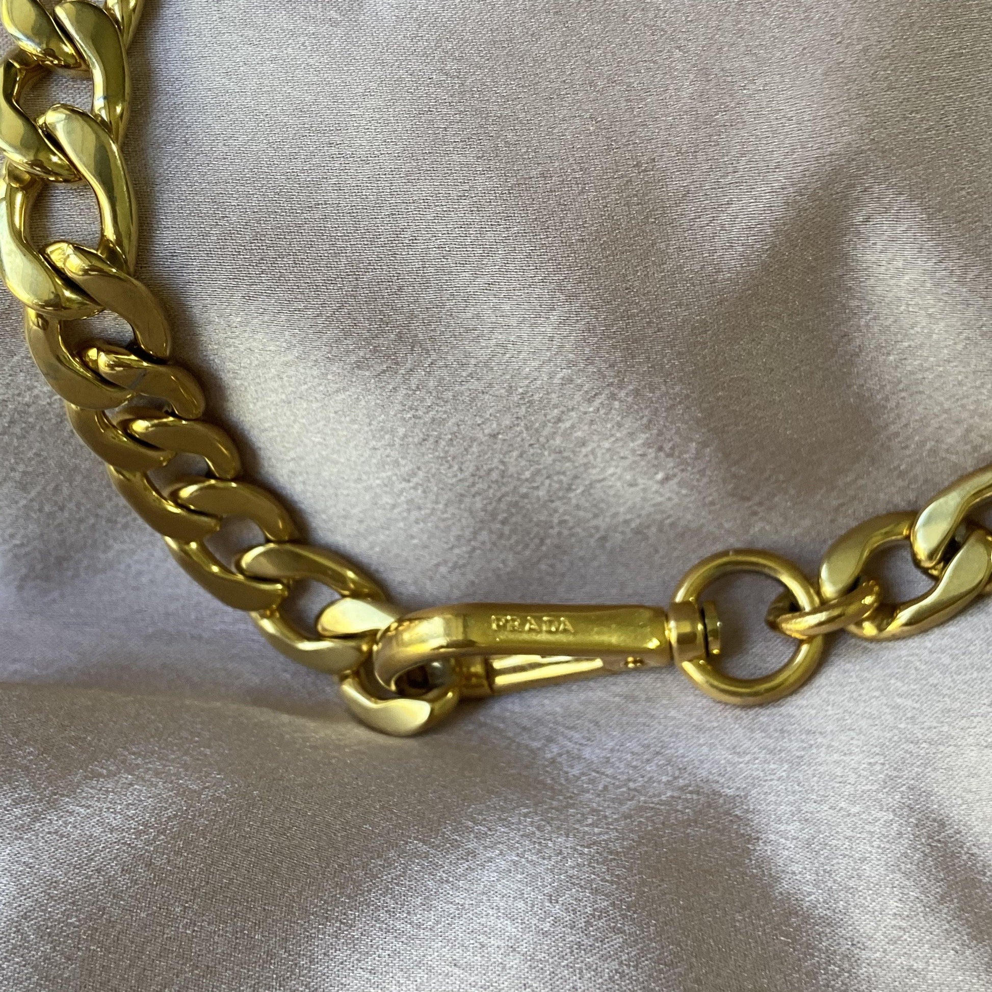 Authentic Prada Clasp-Reworked Necklace - Boutique SecondLife