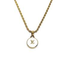 Load image into Gallery viewer, Authentic Louis Vuitton Logo White Pendant- Necklace - Boutique SecondLife