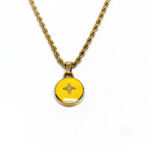 Authentic Louis Vuitton Yellow Pendant- Necklace - Boutique SecondLife