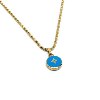 Authentic Louis Vuitton Blue Pendant- Necklace Pastilles Pendant - Boutique SecondLife