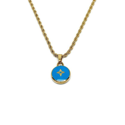 Authentic Louis Vuitton Blue Pendant- Necklace Pastilles Pendant - Boutique SecondLife