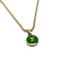 Authentic Louis Vuitton Logo Green Pendant- Necklace - Boutique SecondLife