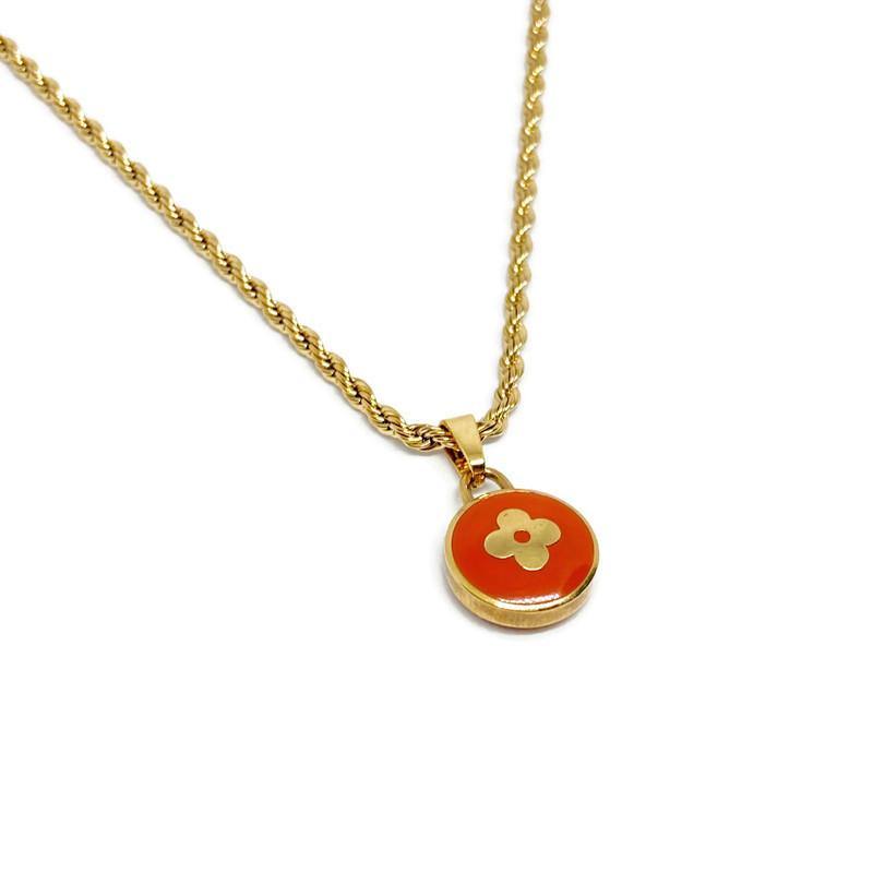 Authentic Louis Vuitton Tangerine Pendant- Necklace - Boutique SecondLife