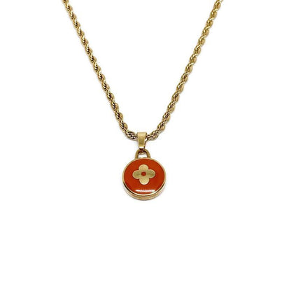 Authentic Louis Vuitton Tangerine Pendant- Necklace - Boutique SecondLife
