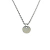 Gift Edition - Repurposed Authentic Silver Prada Mini circle tag - Necklace - Boutique SecondLife